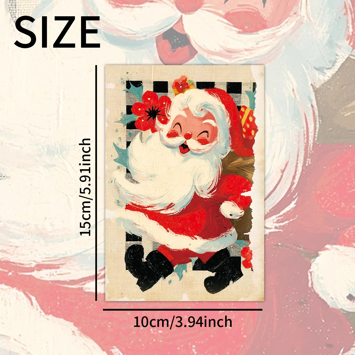 20 Stück nostalgische Weihnachtspostkarten für Heimdekoration, Geschenkanhänger, Partygeschenke, Fotowand-Kunstcollage, Weihnachtsgeschenkverpackungs-Accessoires – Detail 2