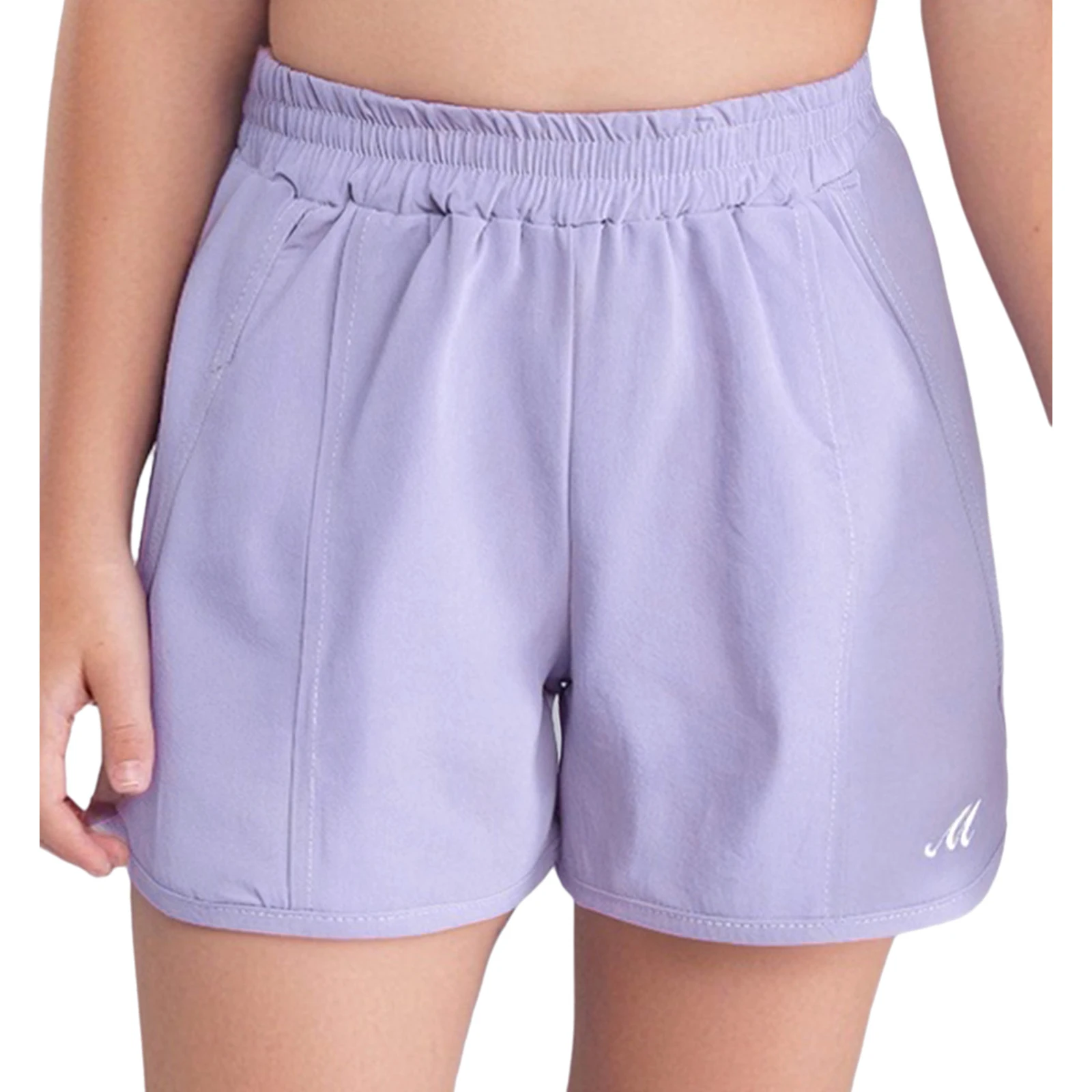 

Running Shorts Kids Girls Fashion Quick-Drying Elastic Waistband Solid Color Shorts for Gym Yoga Workout Sportswear Active Wear