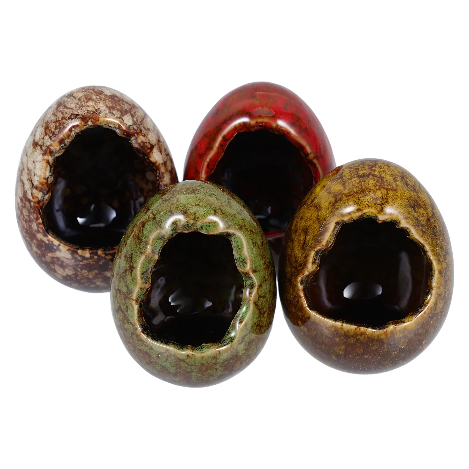 4 قطعة النمط الياباني الساشيمي أكواب الثلج الجاف العملي المدمجة السيراميك الحاويات ديكور للطاولات فندق مطعم لوحة الزينة