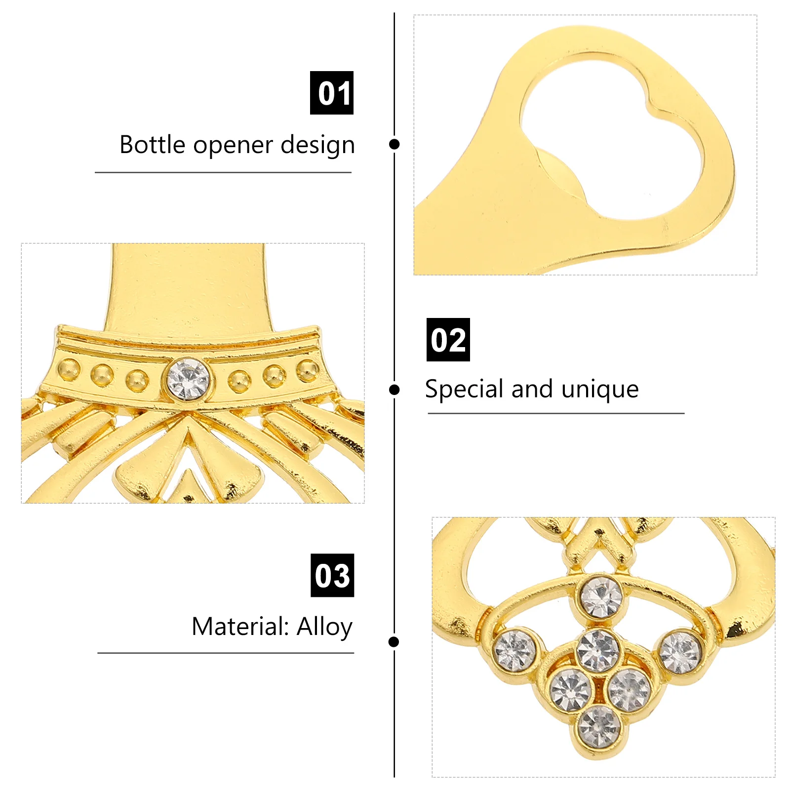 

2Pcs Practical Crown Bottle Opener Eye Catching Design Useful for Home Bar Hotel Game Room Unique Crown Bottle Opener