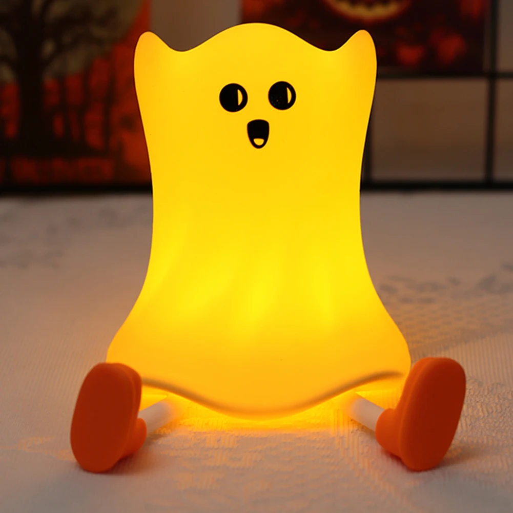 Cute Pumpkin Silicone Lamp USB Rechargeable 500mAh Battery Kids Night Light Squishy Night Lamp for Bedroom Nursery Breastfeeding