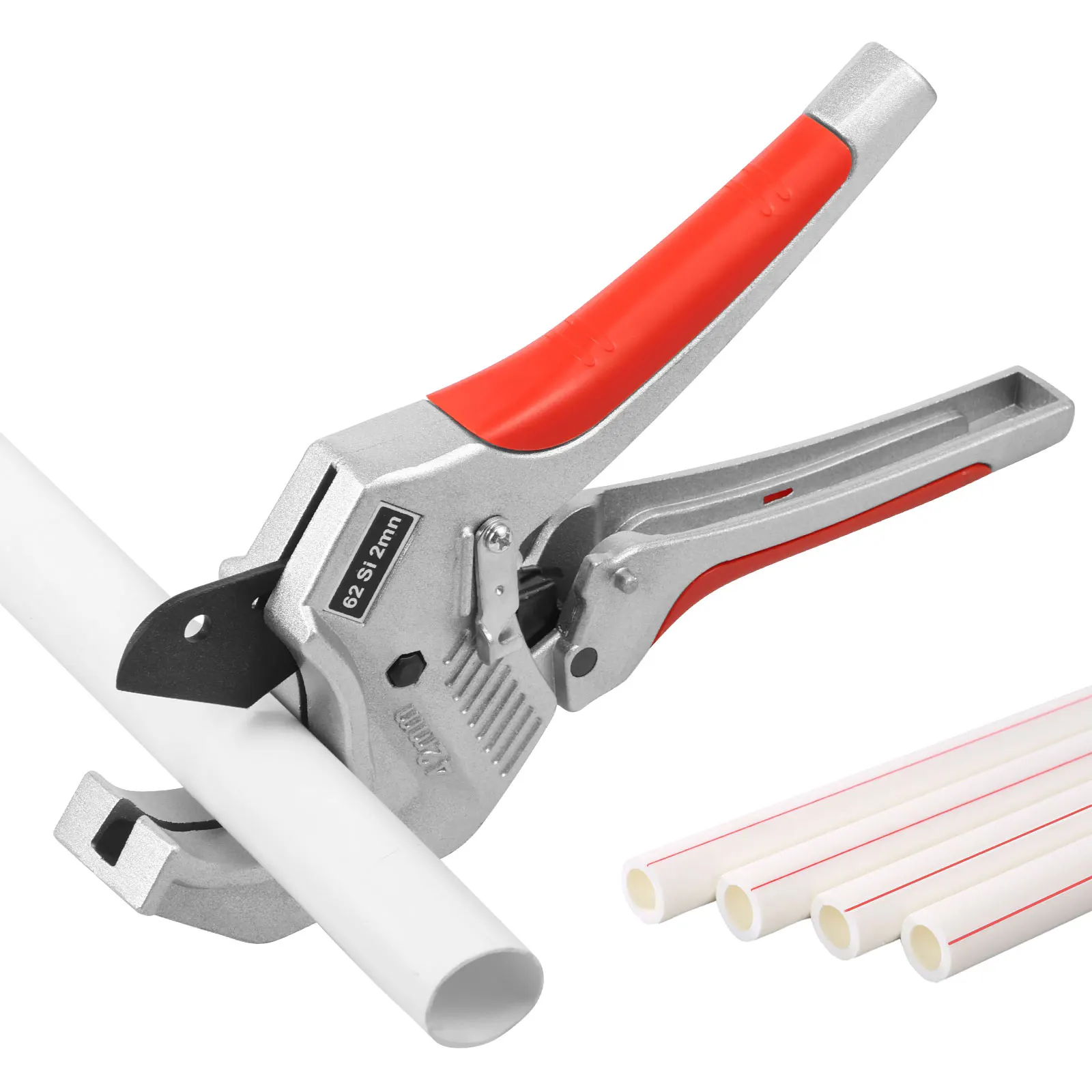 

Труборез для ПВХ труб, высокопрочный стальной, с самоблокирующимся механизмом, инструмент для резки труб, нескользящий, для резки труб PPR, PEX, резины, пластика