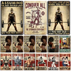 Artisian Fitness Metal Sign Gym Tin Plaque Sport Decorative Poster Wall Decor Garage Bar Pub Club Hotel Cafe Kitchen Home