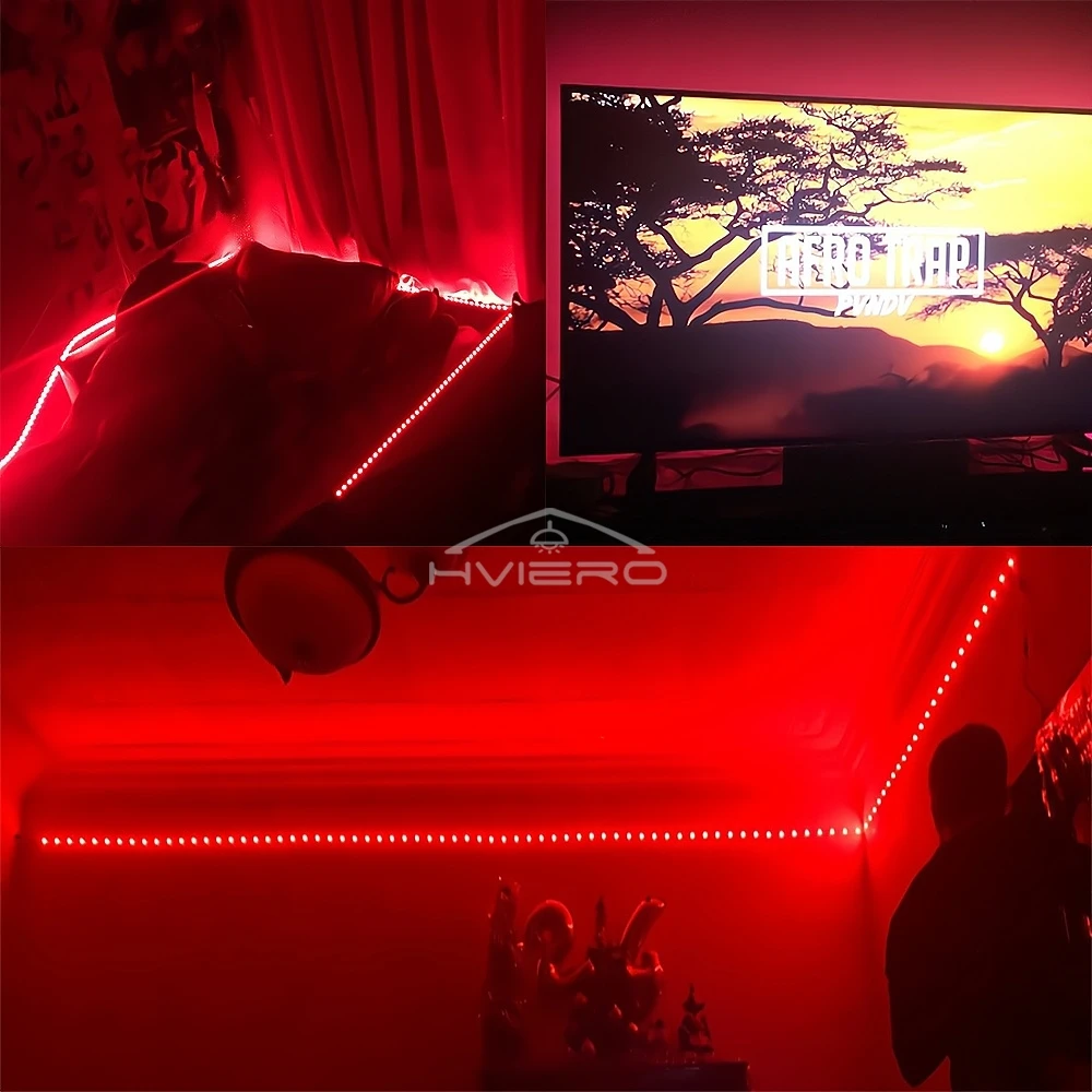 USB 5V Festival Party Bedroom BackLight Lamps LED Light Strips 2835 Decoration Lighting Infrared Remote Controller Ribbon Lamp