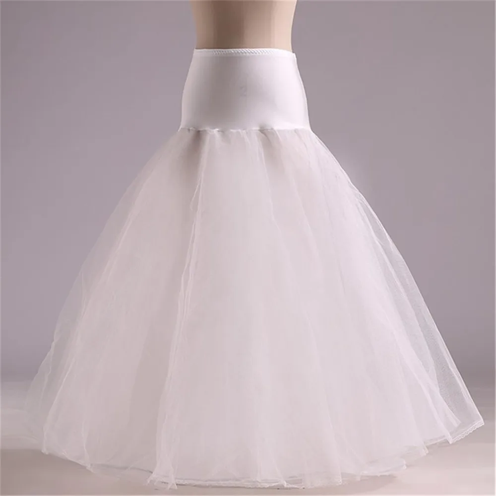 Wedding Gown Petticoat White 6 Hoops A-Line Floor Length Gown Underskirt Crinoline Luxury Clothes Women\'s Skirts For Women