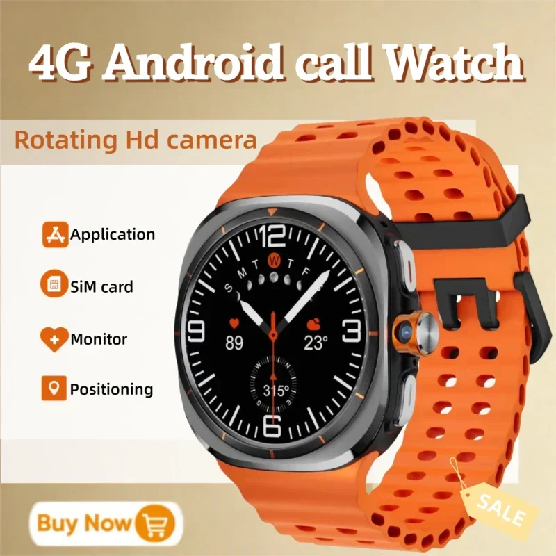 Reloj inteligente W7 con sistema Android 5G, cámara giratoria, pantalla AMOLED, navegación GPS, WIFI, compatible con aplicación, descarga de llamadas globales, hombres y mujeres