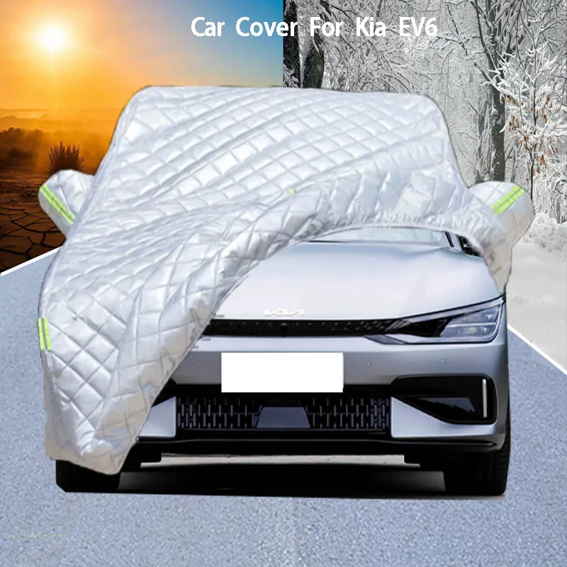 

Для KIA EV6 автомобильный чехол обеспечивает защита от града, защита от царапин, предотвращает отслаивание краски, устойчивость к дождю и снегу