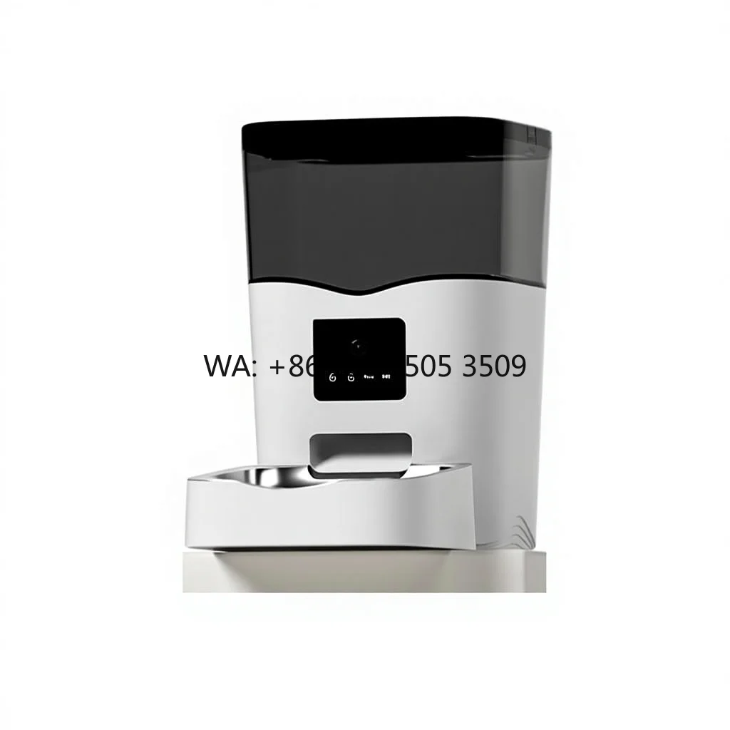 

Smart Automatic Timed Cat Feeder with Video Interaction 3L Plastic Capacity Waterproof IPX4 2.0kg for Outdoor Travel Use