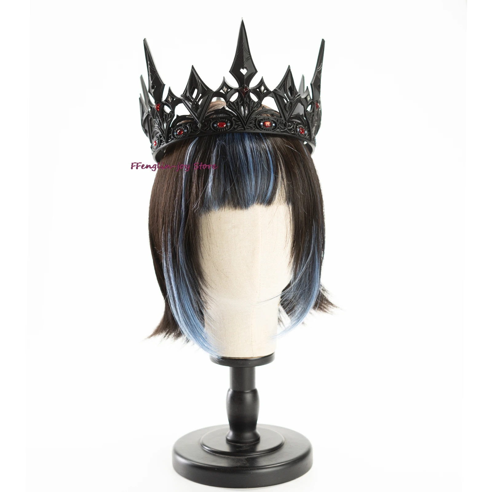 ALove And Deepspace Xavier Cosplay King of Darknight الزي الدعامة تاج Moonfall Lightbringer تاج شعر مستعار رجالي اكسسوارات #3