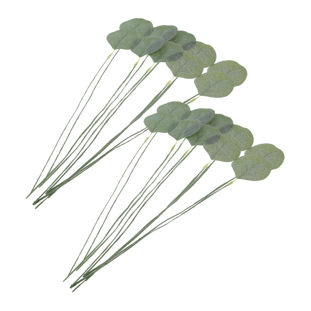 

20Pcs Faux Eucalyptus Greenery Stems Artificial Leaves Plant Arrangement Supply Decorative Branches