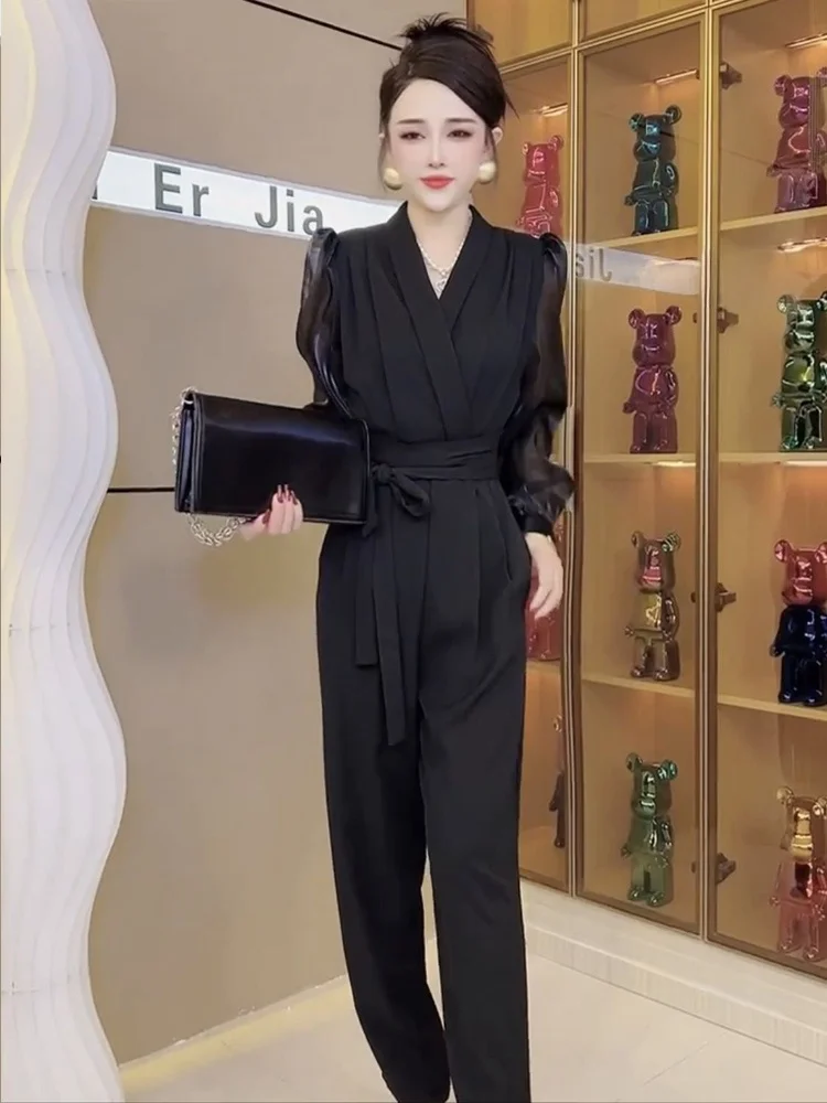 

Slimming Wide Leg Pants Rer V Ne Casual Spring New Sle Women's High Waist Straight Tube Pants Korean Sle Commute Wind