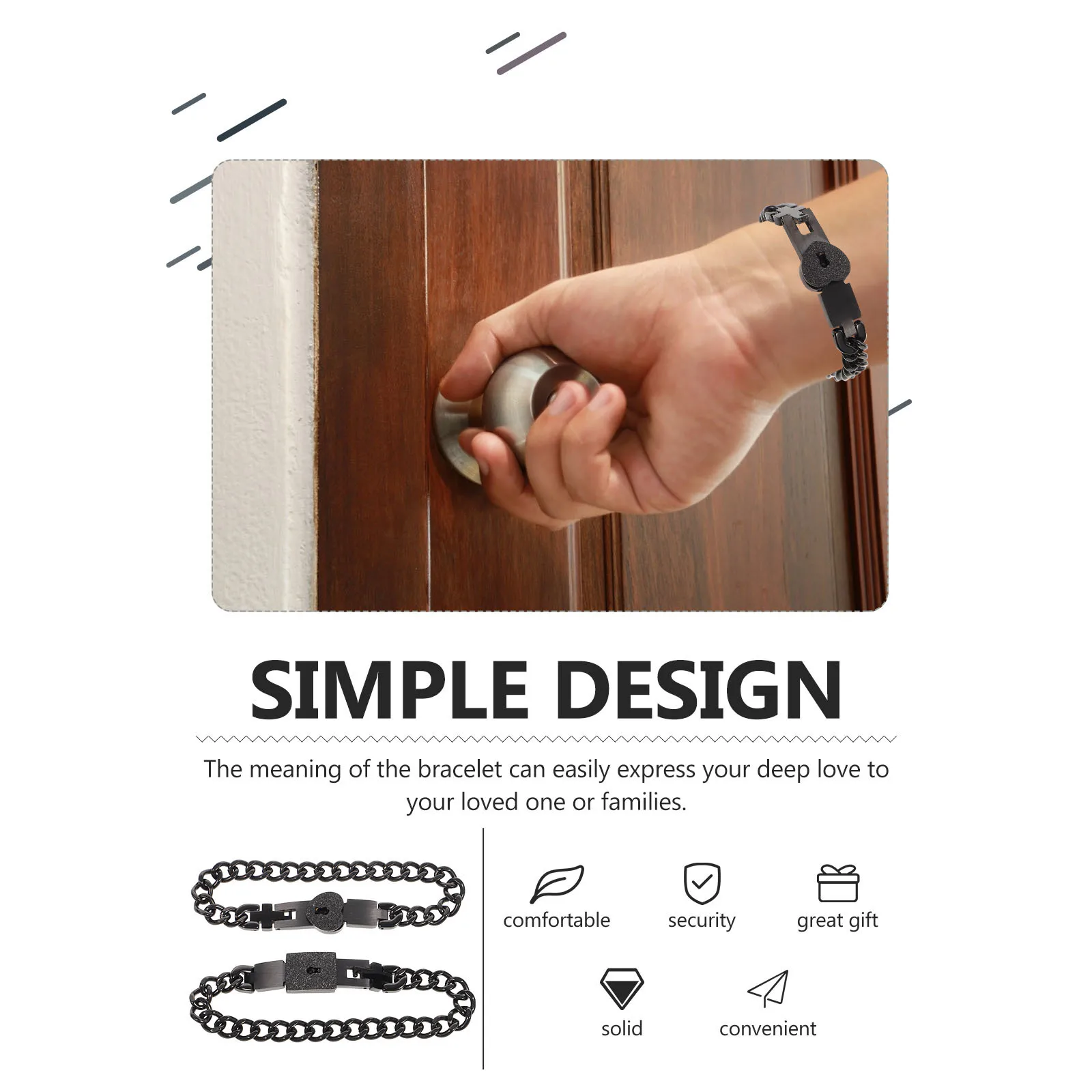 

1Pair Concentric Bracelet Stylish Unisex Couple Bangle Durable Wear Daily Accessory Gift Unisex Bracelet Couple Bangle