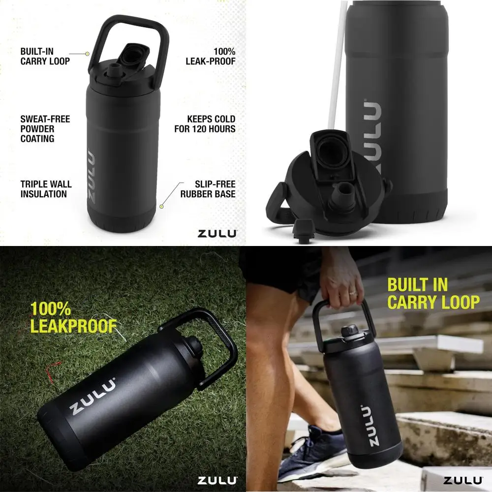 

Large Capacity Vacuum Insulated Stainless Steel Water Bottle | Reusable Travel Jug with Handle | Leak-Proof Lid | Ideal for Outd