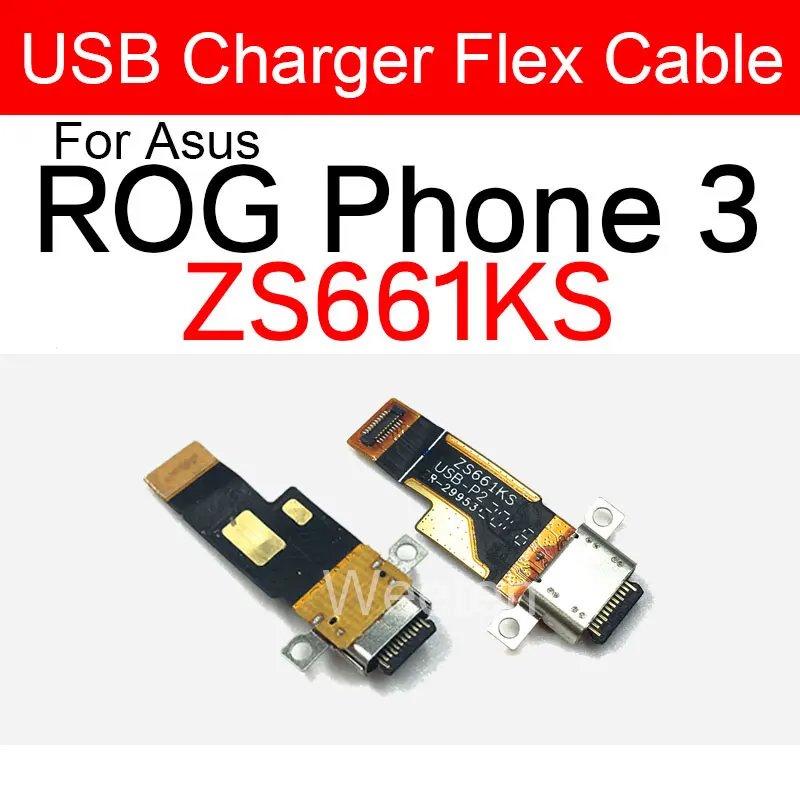 For ASUS Rog Phone3 Power Volume Button Mainboard Flash Light  Flex Cable Camera Glass Lens Charger Board Earpiece Sim Card Part