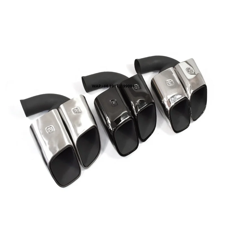 

304 Stainless Steel Exhaust Tip for Porsche-Cayenne 2010-2014 Turbo Muffler Tip Car Exhaust Pipe Exhaust System Nozzle