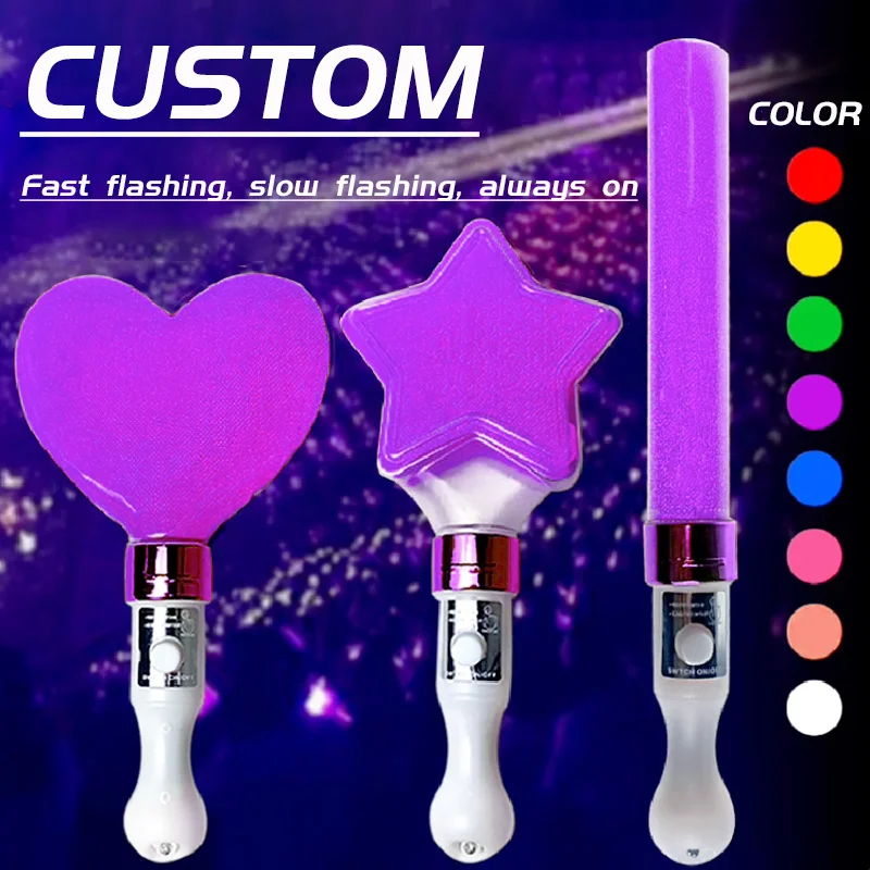 Custom Cheer Kpop Light Stick for Music Festival  Photo Booth Props