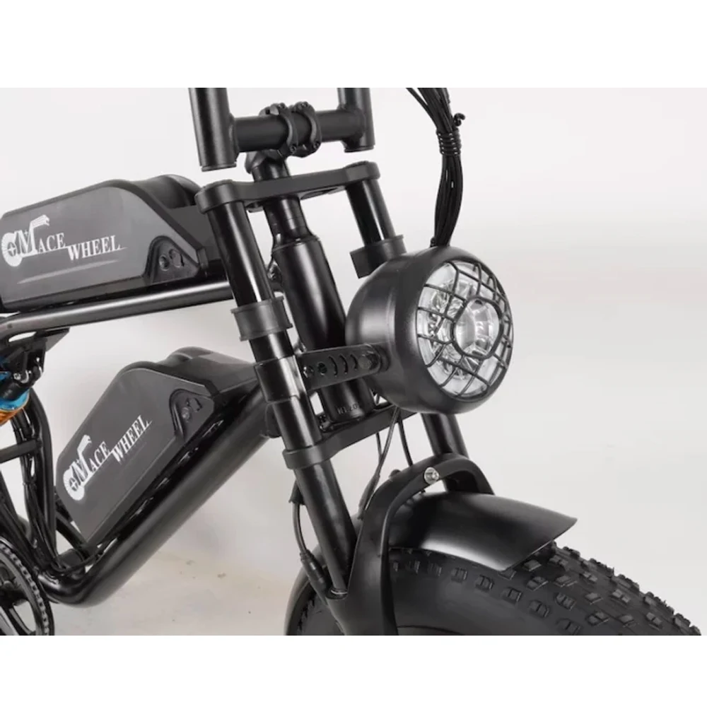 

36v 48v Customized Electric Bicycle Headlight Safety Warning Front Light Waterproof LED for Ebike Riding 3pin Connector Style