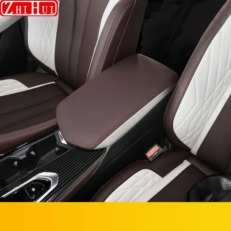 For Geely Monjaro KX11 Xingyue L 2022-2024 Car Styling Interior Armrest Anti-dirty Pad Cover PU Leather Auto Accessories For LHD