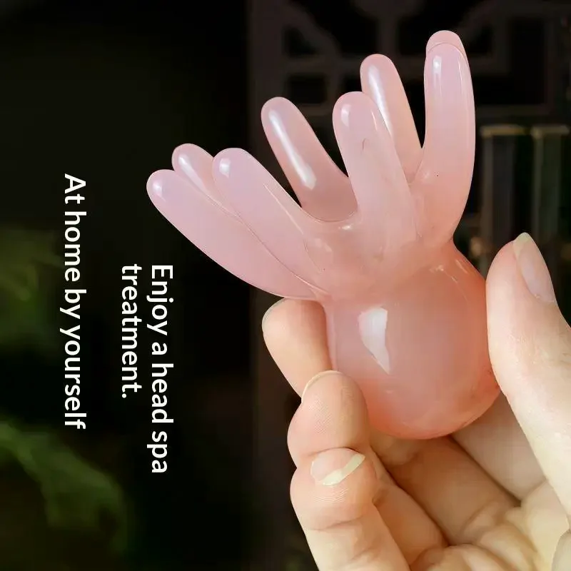 2Pcs Resin Octopus Massage Comb Head Meridian Scraping Scalp Massager SPA Gua Sha Fatigue Relief No Static