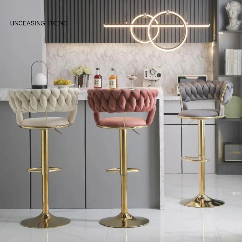 Luxury Modern Bar Stools Nordic Office Kitchen Chair Office Design Home Comfort Sedie Sala Da Pranzo Interior Decoration