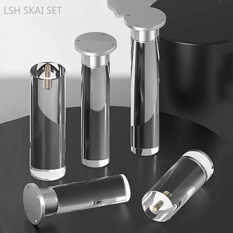 1pc Kitchen Cabinet Load-bearing Fixers Acrylic Transparent Feet Brackets Furniture Leveler Anti-shaking Mounting Brackets
