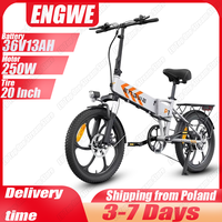 ENGWE P1 Electric Bike 250W Brushless Motor 36V13AH Lithium Battery Folding Mini Electric Bicycle 20-In Tire Adult City E-bike