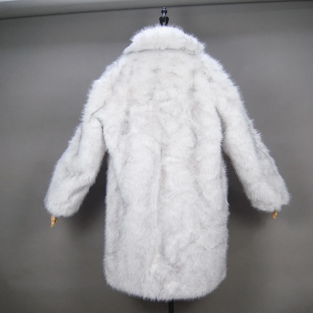 Fashion Warm Long Sleeves Lapel Coats Elegant Thicken Fur Coat For Women Casual Solid 2026 Winter New Lady Faux Fur Coat Street