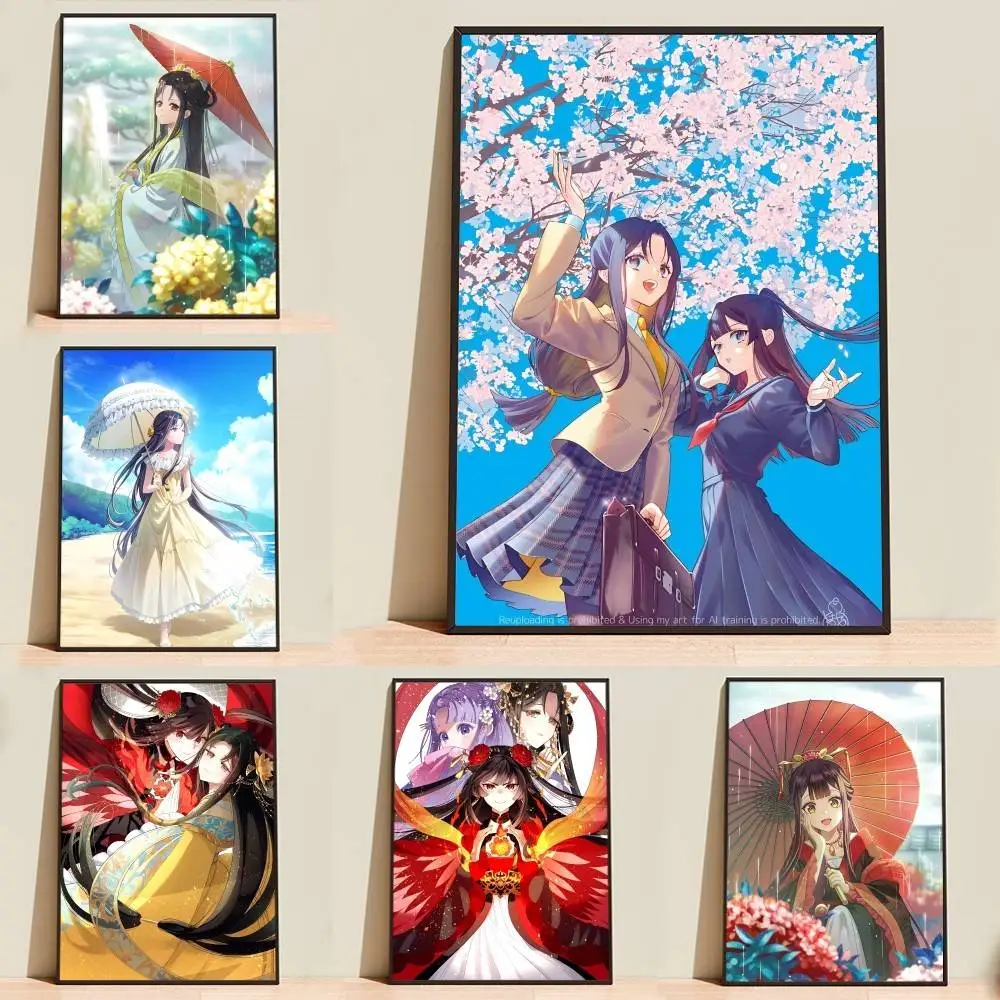 Manga T-Though I Am an Inept Villainess Poster High Quality Dorm Living Room Aesthetic Wall Decoration Painting Stickers Gift