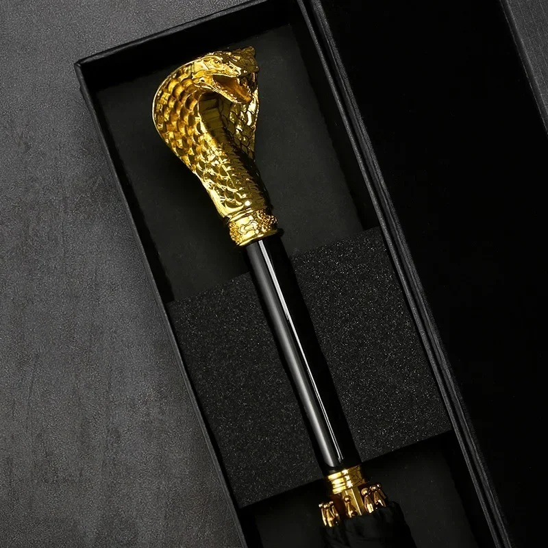 Зонт Китайский Зодиак роскошный золотой деловой Зонт Retrp Зонт с длинной ручкой креативный Зонт с головой животного большой дождевой планкой