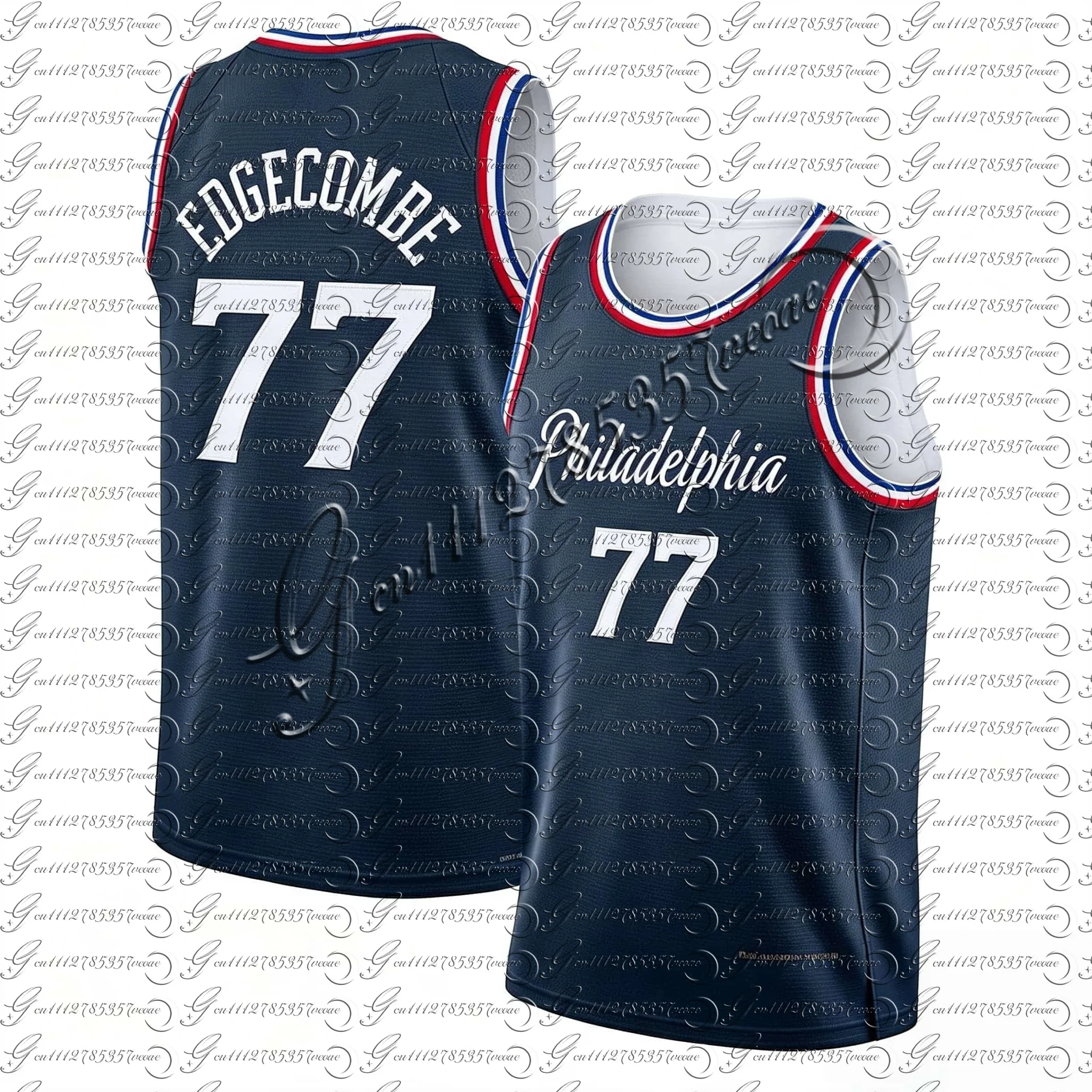 Herren PHILA Basketballtrikot Ärmellos Vintage Shirts Atmungsaktive Sportbekleidung Fan Match Trainingsweste FamilyMatching – Detail 12