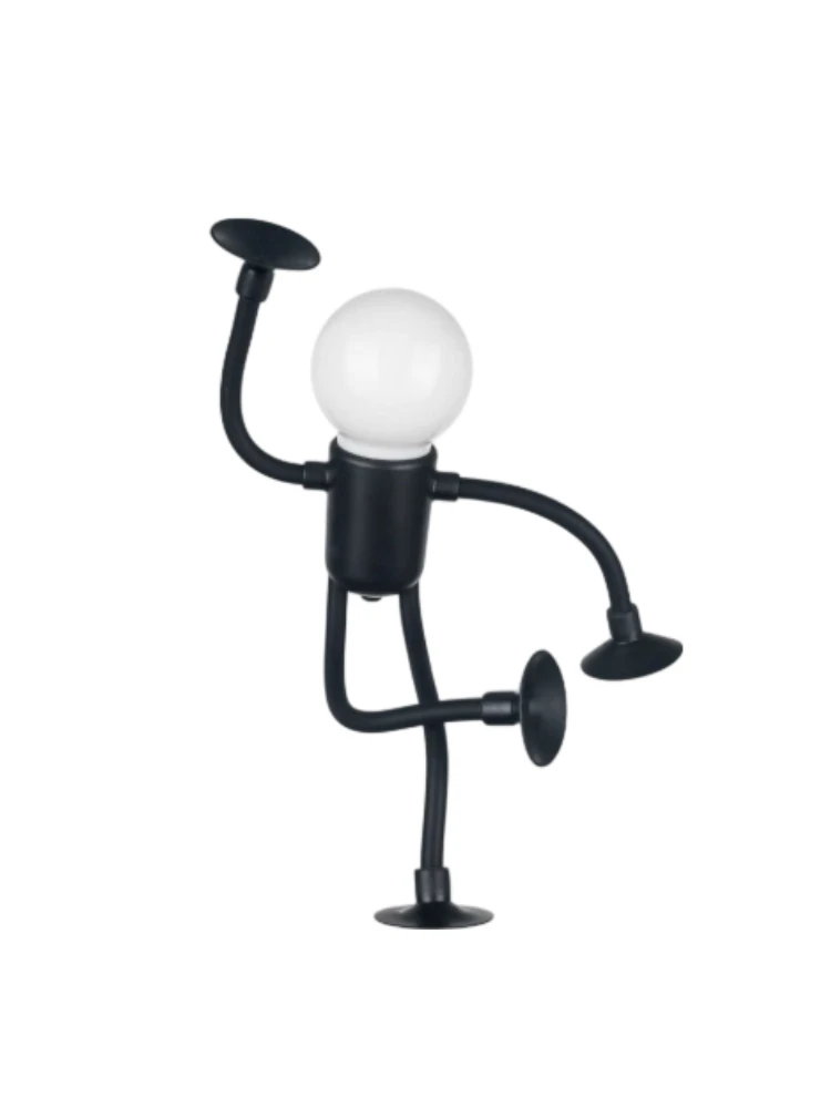 

Changeable Shape Small Humanoid Night Lights Foldable Button Battery Desk Lamps For Bedroom Bathroom Hallway Decorations
