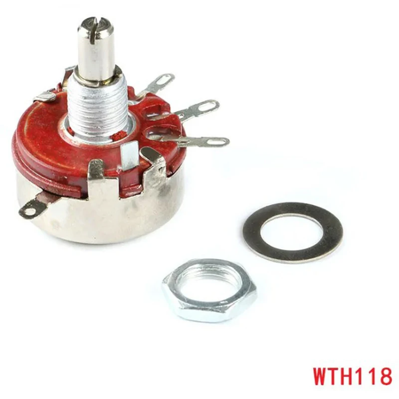 WTH118 WTH118-1A 2W 1A Round Rotary Shaft Potentiometer Resistor Resistance 1K 4.7K 10K 47K 100K 220k 330K 470K 1M ohm