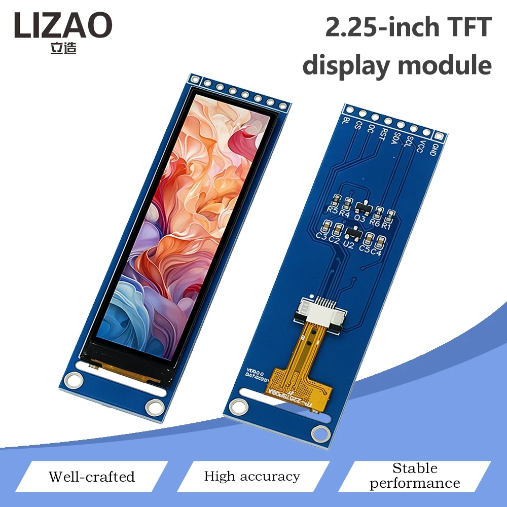 2.25 Inch TFT LCD Module 76×284 ST7789 Driver SPI Interface Full View Color Screen For Arduino Raspberry Pi DIY
