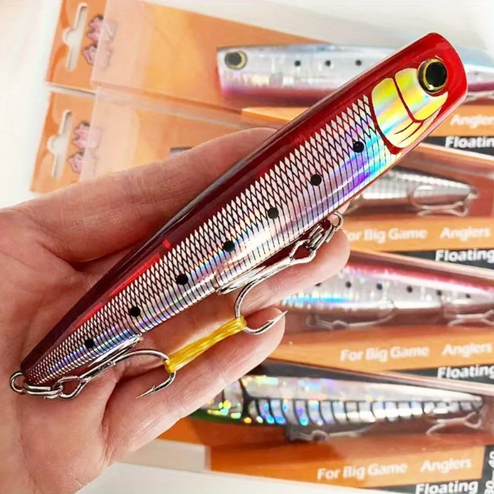 1PC Large Size ABS Popper Lure – 130-160mm Topwater Hard Bait – Floating & Impact-Resistant for Saltwater Fishing view 3
