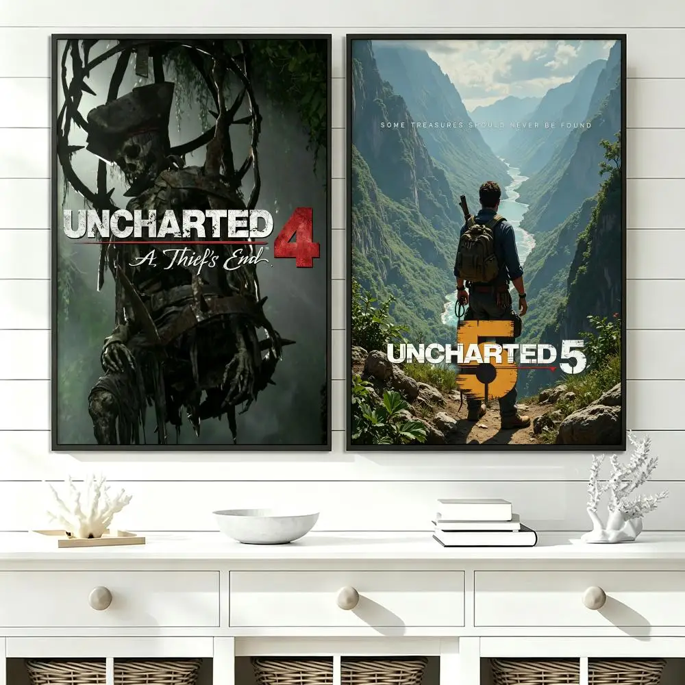 game Uncharted Poster Poster HD Trendy SelfAdhesive Wall Art Print For Living Room Bedroom Dorm Office Home Gift