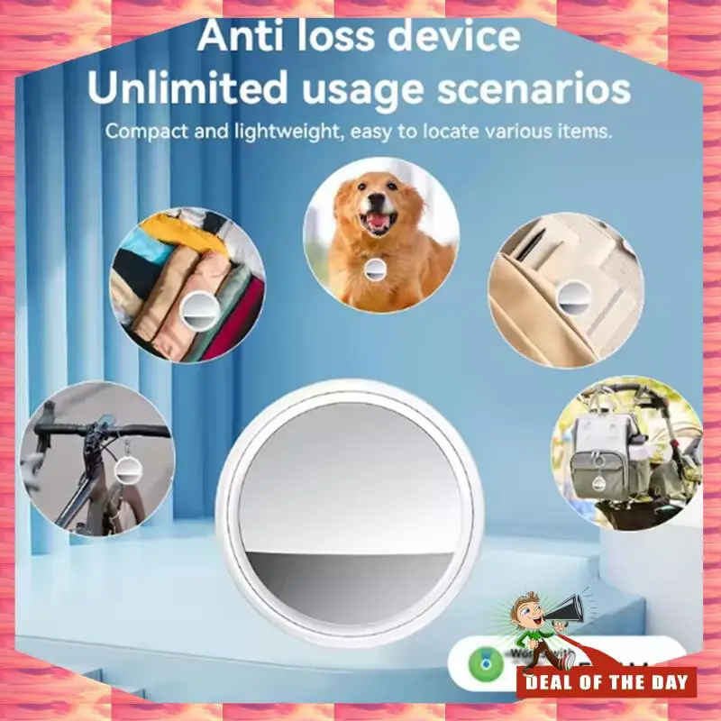 24-Hour Delivery IPX5 Waterproof Smart Finder Tracker TX02 Mini GPS Key Tag Anti-Lost Device Realtime Locator Work White