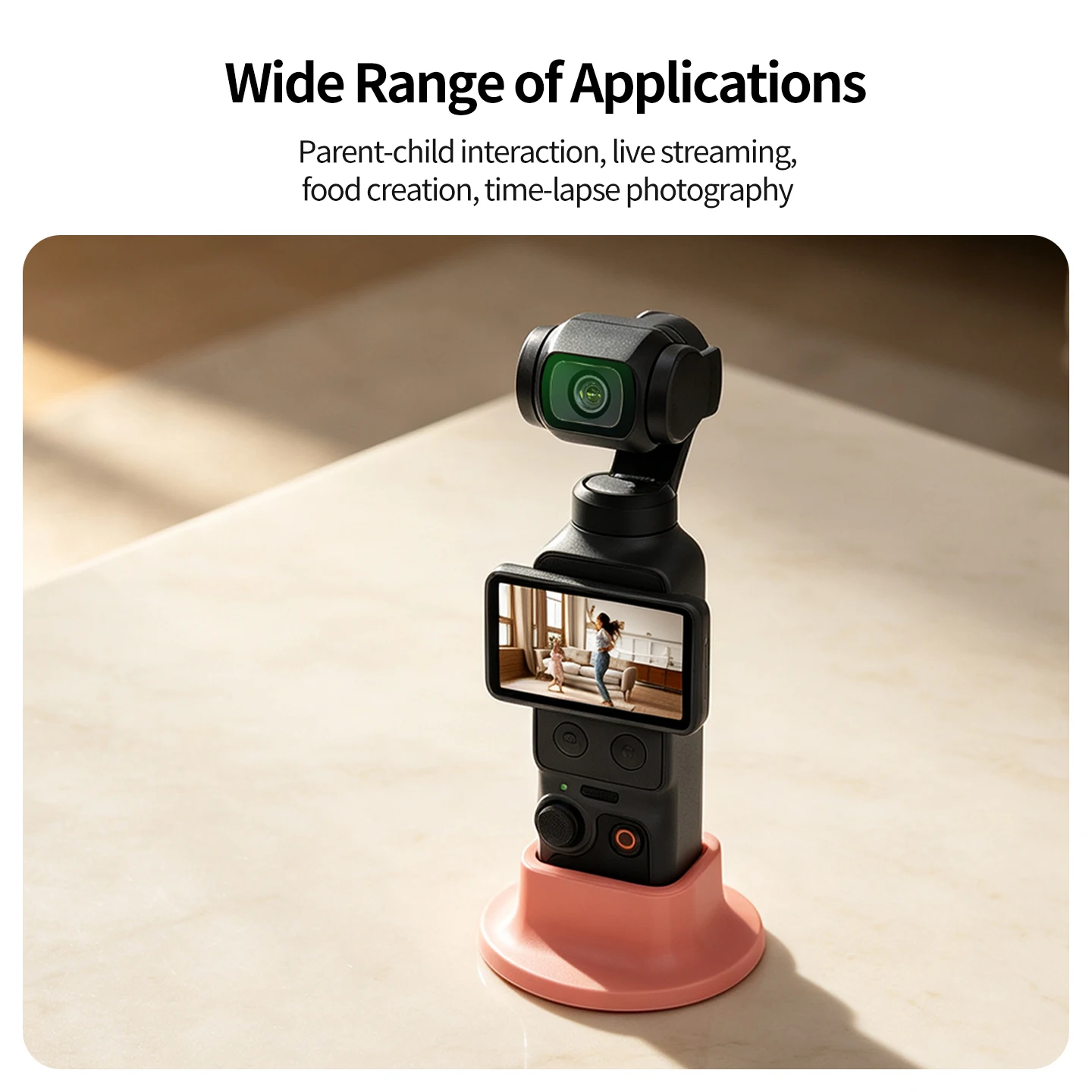 Gimbal-Aufbewahrungstasche für DJI Osmo Pocket 4 Kamera mit rutschfester Silikonbasis, unterstützt das Laden während der Nutzung von Fotografie-Zubehör. – Detail 13