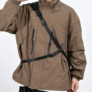 Unique shoulder crossbody bag for men and women, waterproof motorcycle backpack, hip hop techwear style, outdoor sport, men, 2022 12 Main Sales Tech Backpack - №11