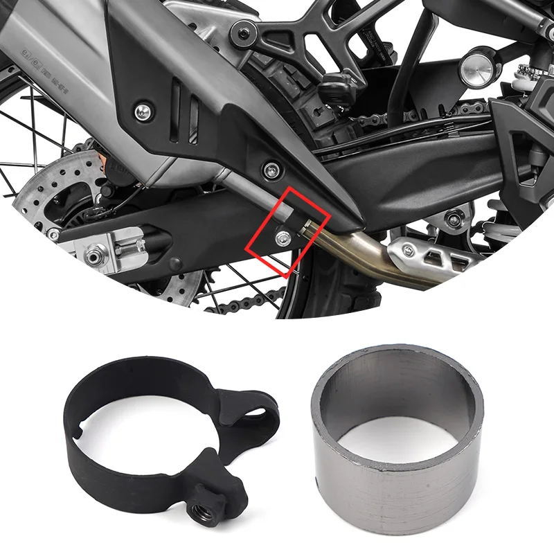 For CFMOTO Original 450MT Exhaust Pipe Muffler Sealing Ring Clamp CF400-8 450SR Sealing Sleeve Clamp with Screw Original Parts