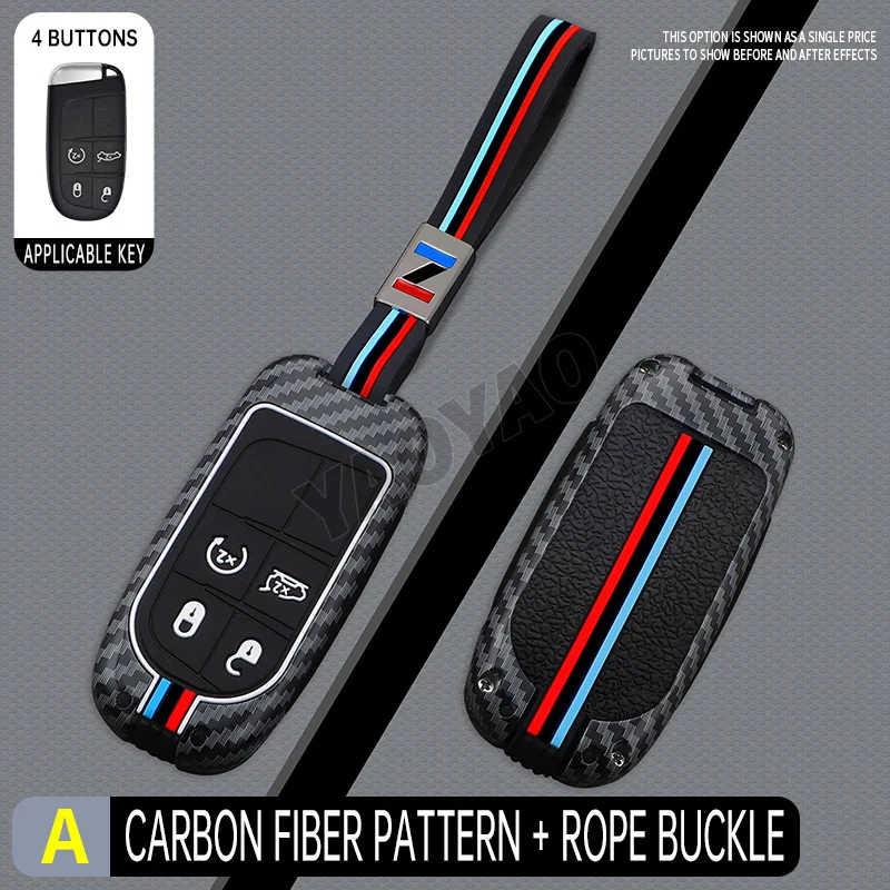 

Zinc Alloy Car Key Case Cover Fob for Jeep Renegade Compass Grand Cherokee for Chrysler 300C Wrangler Dodge Accessaries