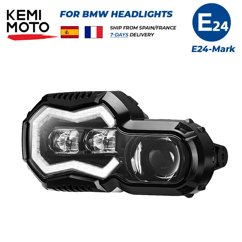 KEMIMOTO LED Headlight For BMW F800GS F800R  F 650 700 800 GS F 800GS ADV Adventure Complete LED Projector Headlight Assembly