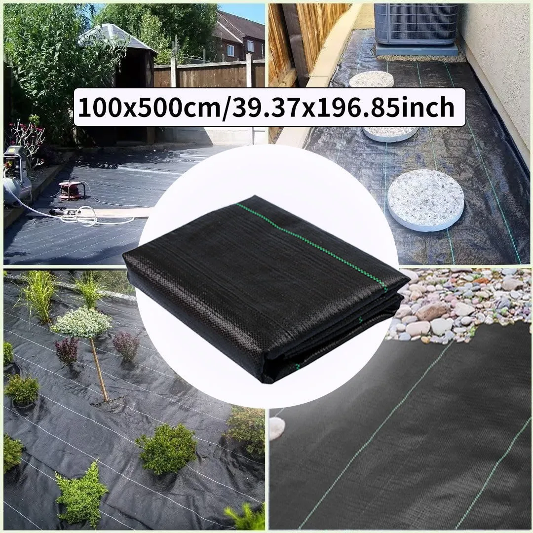 Weed Membrane Garden Landscape Fabric Anti Grass Cloth Strong Breathable Plastic Mulch Thicker Durable Ground Cover Sheet Mat