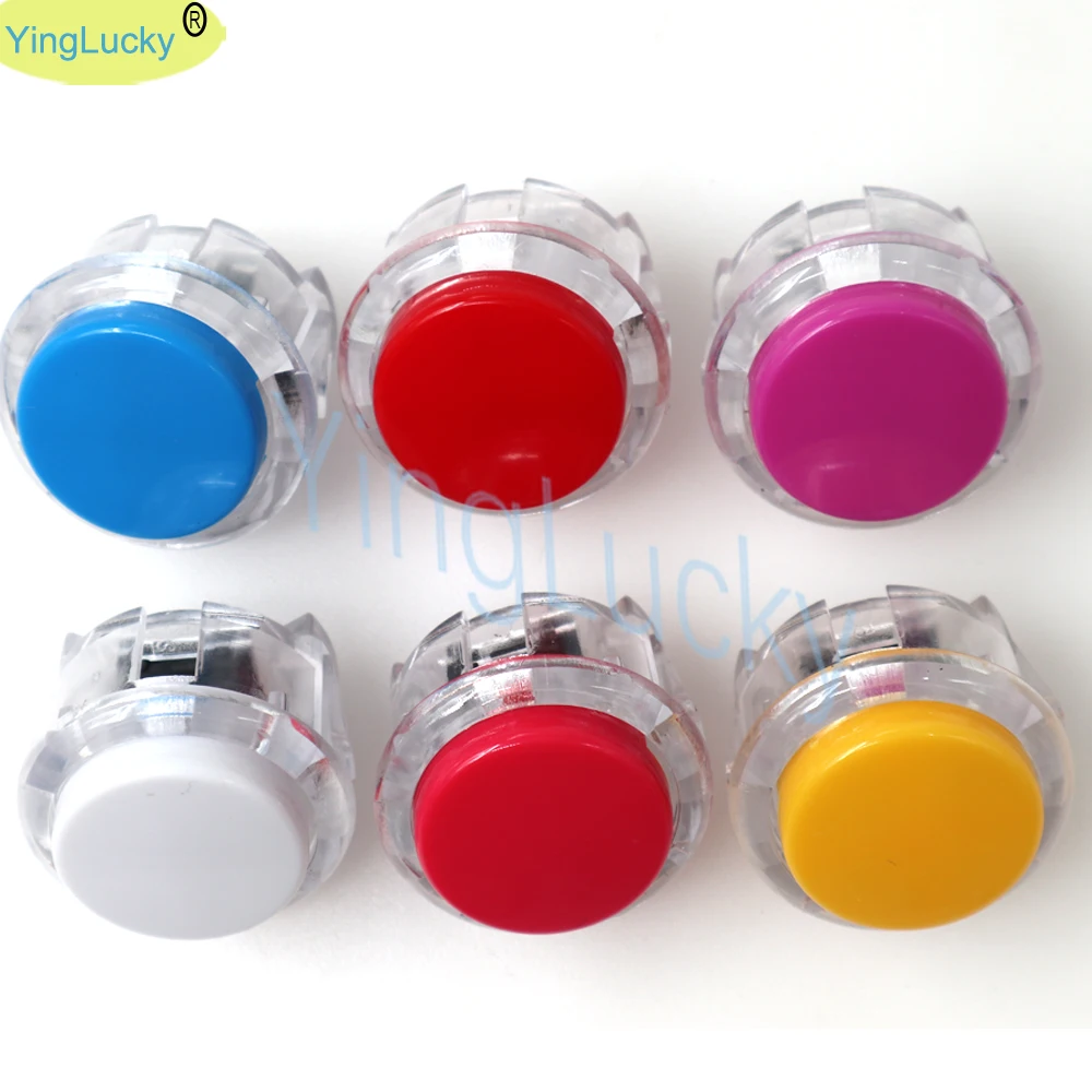 10 pçs/lote botão Arcade transparente 30mm botão substituir SANWA OBSF-30 OBSN-30 OBSC-30 JAMMA"