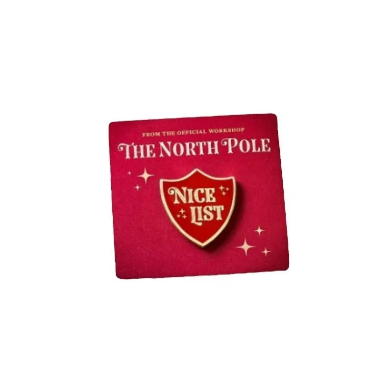 2024 New Santa Claus Exclusive Badge Creative Christmas Good Person List Holiday Decoration Advanced Commemorative Brooch Gift