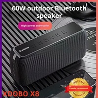 XDOBO X8 60W Wireless Bluetooth Speaker Compatible with Graves Outdoor Waterproof Subwoofer 6600mAh Battery TWS Supports TF/AUX