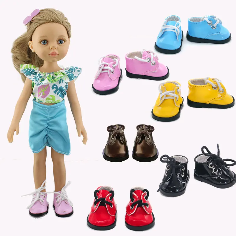 5.5cm Leather Shoes Fit For 13 Inch 32 Paola Reina Doll & 14.5 inch Wellie Wisher & 25cm Baby Doll