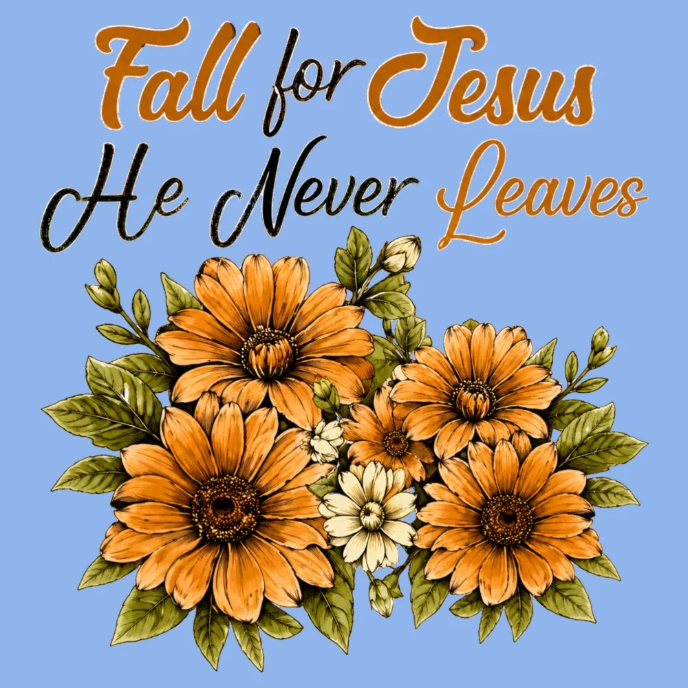 Car Stickers And Decals, Vinyl Decals, Fall For Jesus No Name Leaves Sunflower Design Floral Pattern Religious Theme