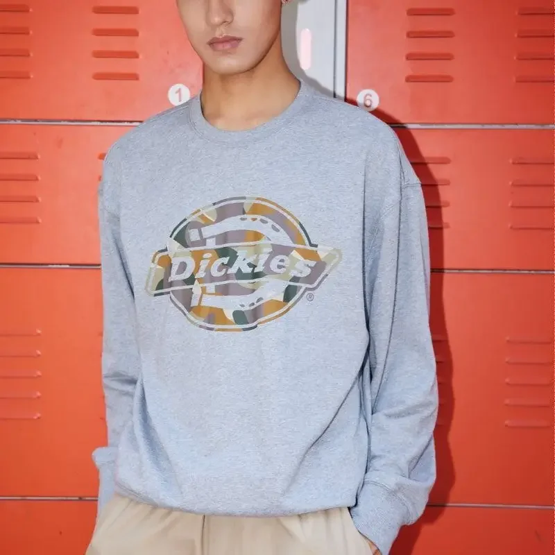 Dickies Logo Crewneck Sweatshirt Relaxed Fit Cotton Casual Unisex Streetwear