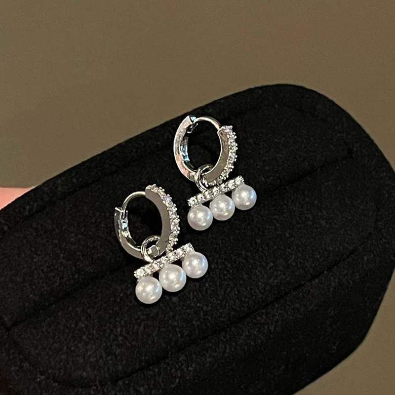 GANPUP Niedliche Perlen-Ohrhänger für Damen, Modischer Ohrschmuck, Accessoires, Geschenk für Party und Urlaub – Detail 1