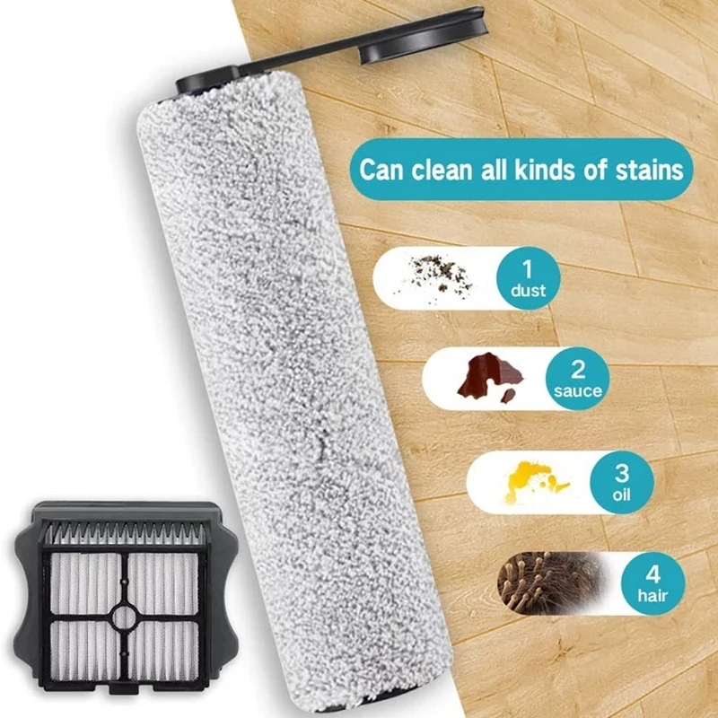 Para tineco piso um 2.0 fino handheld aspirador de pó filtro hepa macio rolo escova molhado seco escova sem fio peças substituição